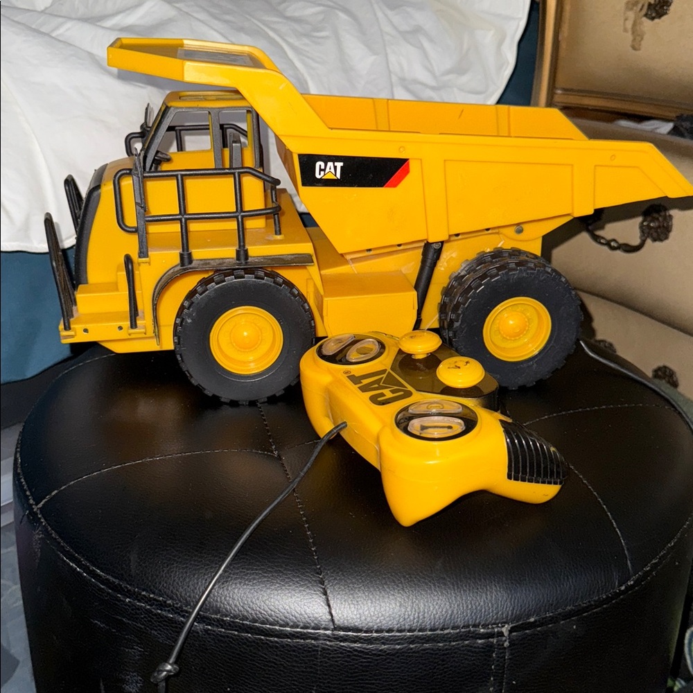 CAT Yellow Dump Truck Toy with Remote
